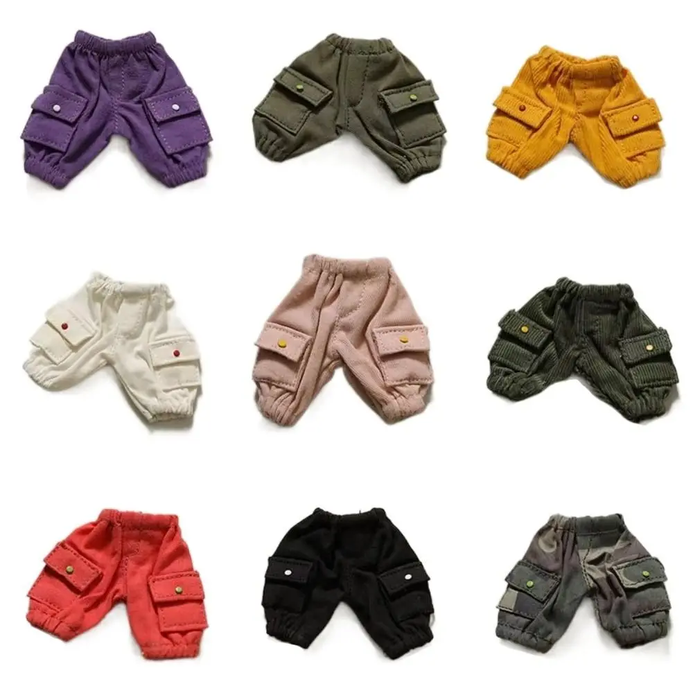 Mode vêtements décontractés coton poupée pantalon poche pantalon en peluche poupée pantalon remplacement 10 cm poupée jean vêtements enfants jouets