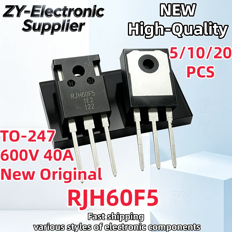 Original【5-20PCS】TO-247 100% NEW RJH60F5DPQ RJH60F5 TO-247 600V 40A IGBT High-power transistor In Stock