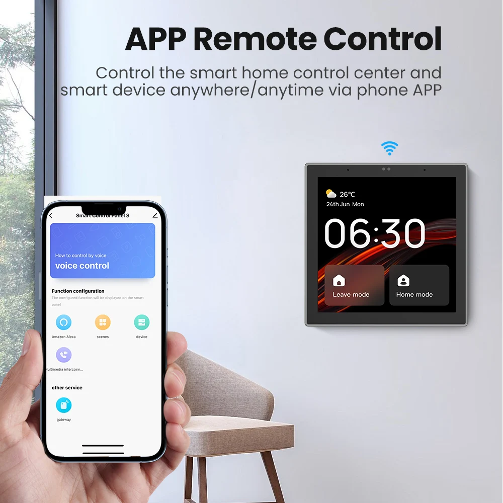 AVATTO Tuya ZigBee 4.0 Scene Switch Smart Central Control,Smart Life App Control,Built-in Alexa,Wireless ZigBee & Bluetooth Hub