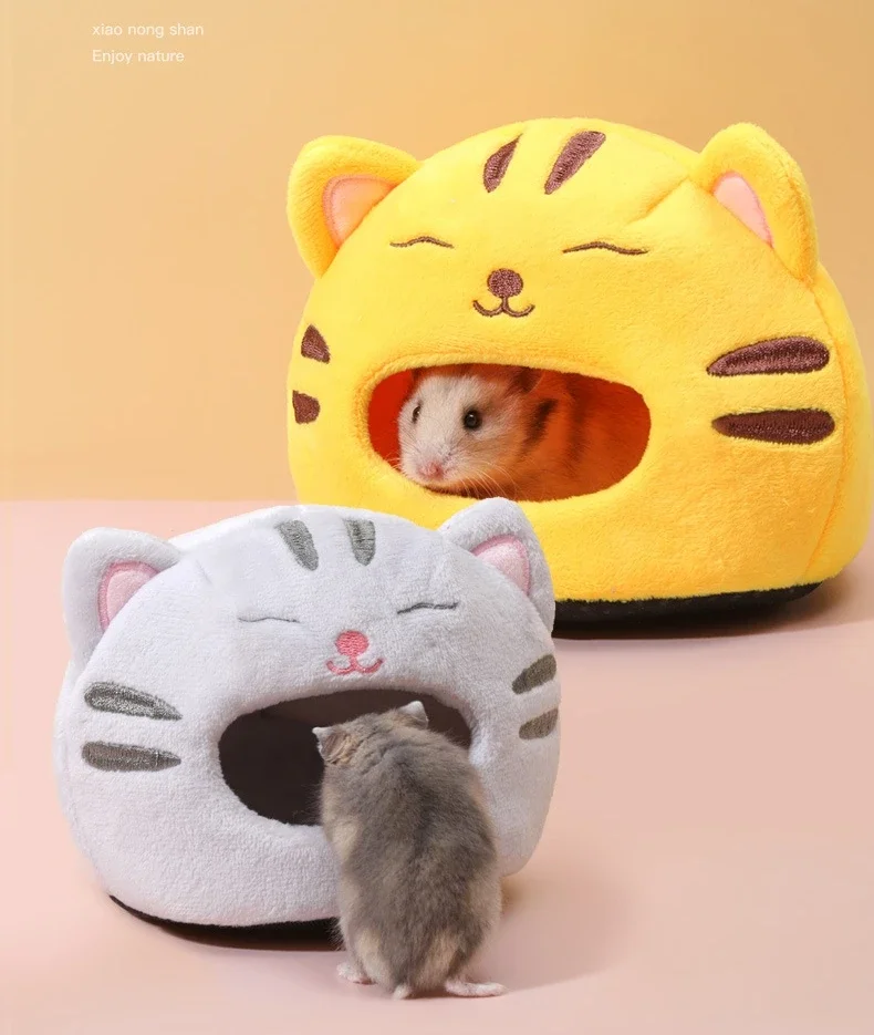 Hamster Soft Warm House Cute Cotton Plush Small Animal Nest Guinea Pig Squirrel Mice Rat Sleeping Bed Keep Warm House Nest