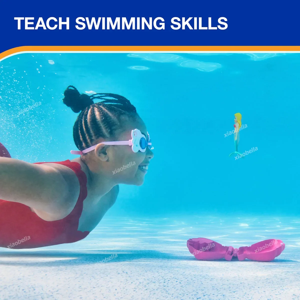 ألعاب حورية البحر للغوص حورية البحر مع غطاء حمام ملون حورية البحر لحمام السباحة للأطفال الصغار والأولاد والبنات والمراهقين والكبار