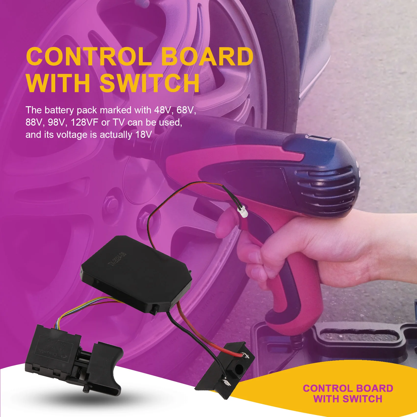 ABBO-Control Board Switch for 2106/161/169 Brushless Electric Wrench Drive Control Polishing Machine Power Tools Accessories