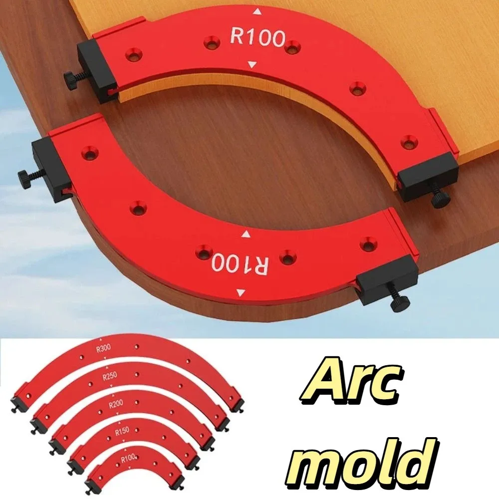 Aluminium Alloy Round Corner Radius Templates Reusable R100 R150 R200 R250 R300 Radius Jig Curved Design Precision Arc Mold