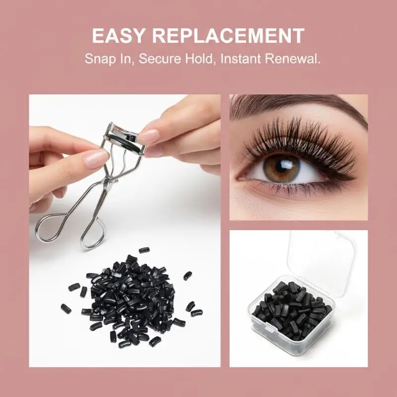 Women's Fashion Refill Eyelash Curler Soft Rubber Elastic Partial Mini Replacement Pad Silicone Gel Clip Pads Eye Makeup Tools