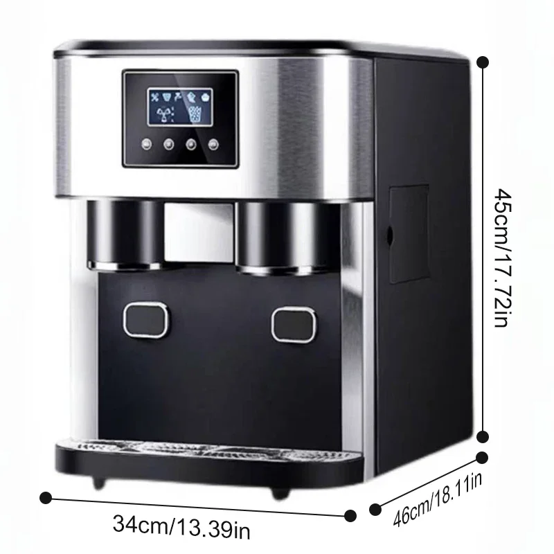 Vanace Portable Home Mini 3 In 1 Ice Cube Maker Freezing Convenient Tabletop Semi Professional Ice Dispenser With Crusher