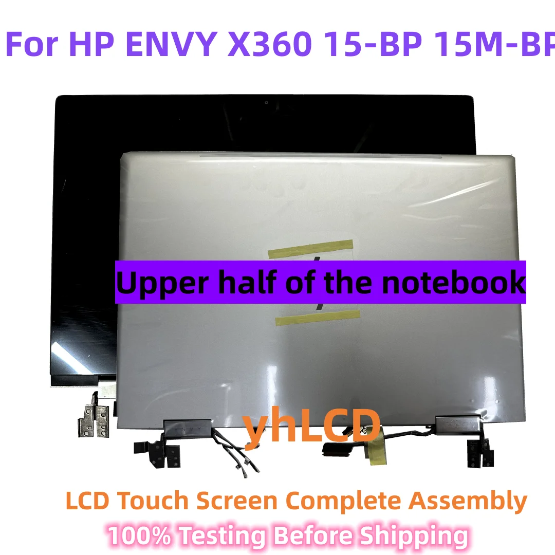 15.6 For HP ENVY X360 15-BP 15M-BP 15M-BP011DX 15-BP112TX 15T-BP100 TPN-W127 LCD Screen Touch Display Assembly  Upper Part