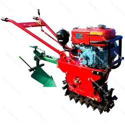 Caterpillar Track Mini-Riller Diesel SmallRedBull Crawler Small Buckle Flap Ditching Weeding and Fertilization FactoryCultivated