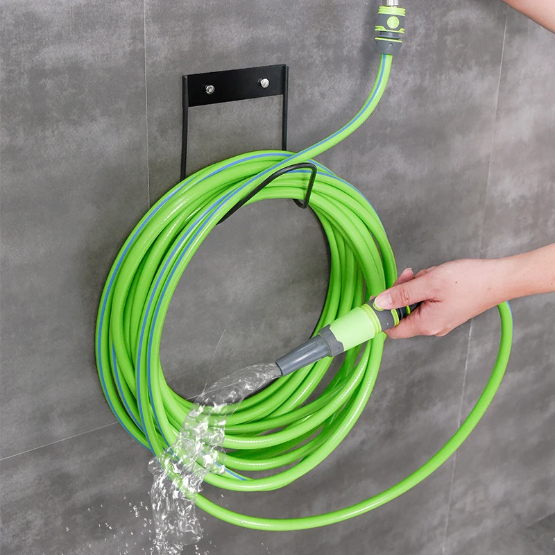 1pcs Wall Mounted Garden Irrigation Hose Pipe Hanger Metal Rack Tap Watering Hose Organizer Storage Holder Pipe Winding Frame