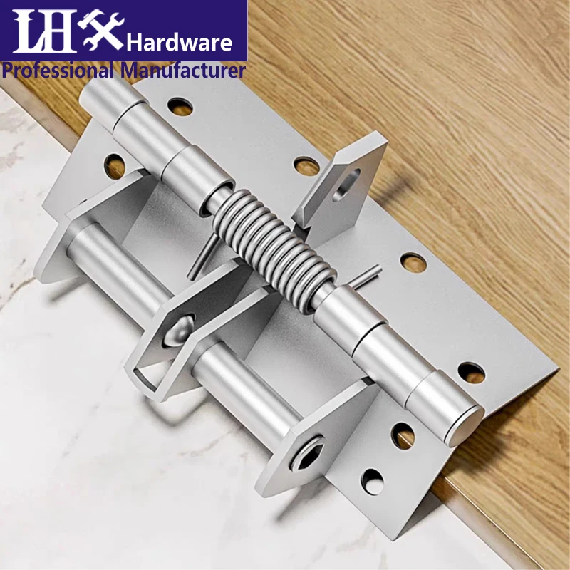 Automatic Door Closer Spring Hinge Door Stopper 90 Degree Locatable for Home Office Hotel Doors HX103 H