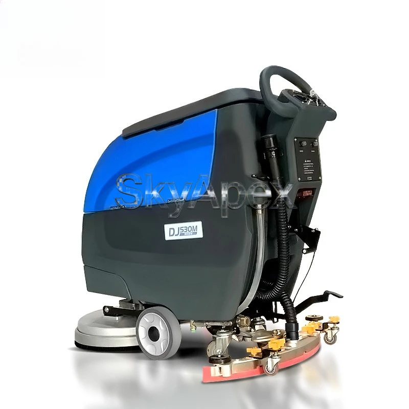 Commercial Hand Push Floor Scrubber Wet Dry Vacuum All-in-One Cleaner for Tile Epoxy Floor Dust Oil Stain Workshop Mall