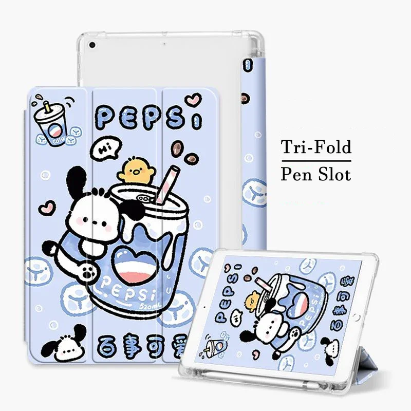 

Pochacco Case For iPad 10th Generation 10.9 Inch 7/8/9th 10.2in Cute Case 2024 Air6 Pro 11in Mini4 5 Tablet Cover With Pen Slot