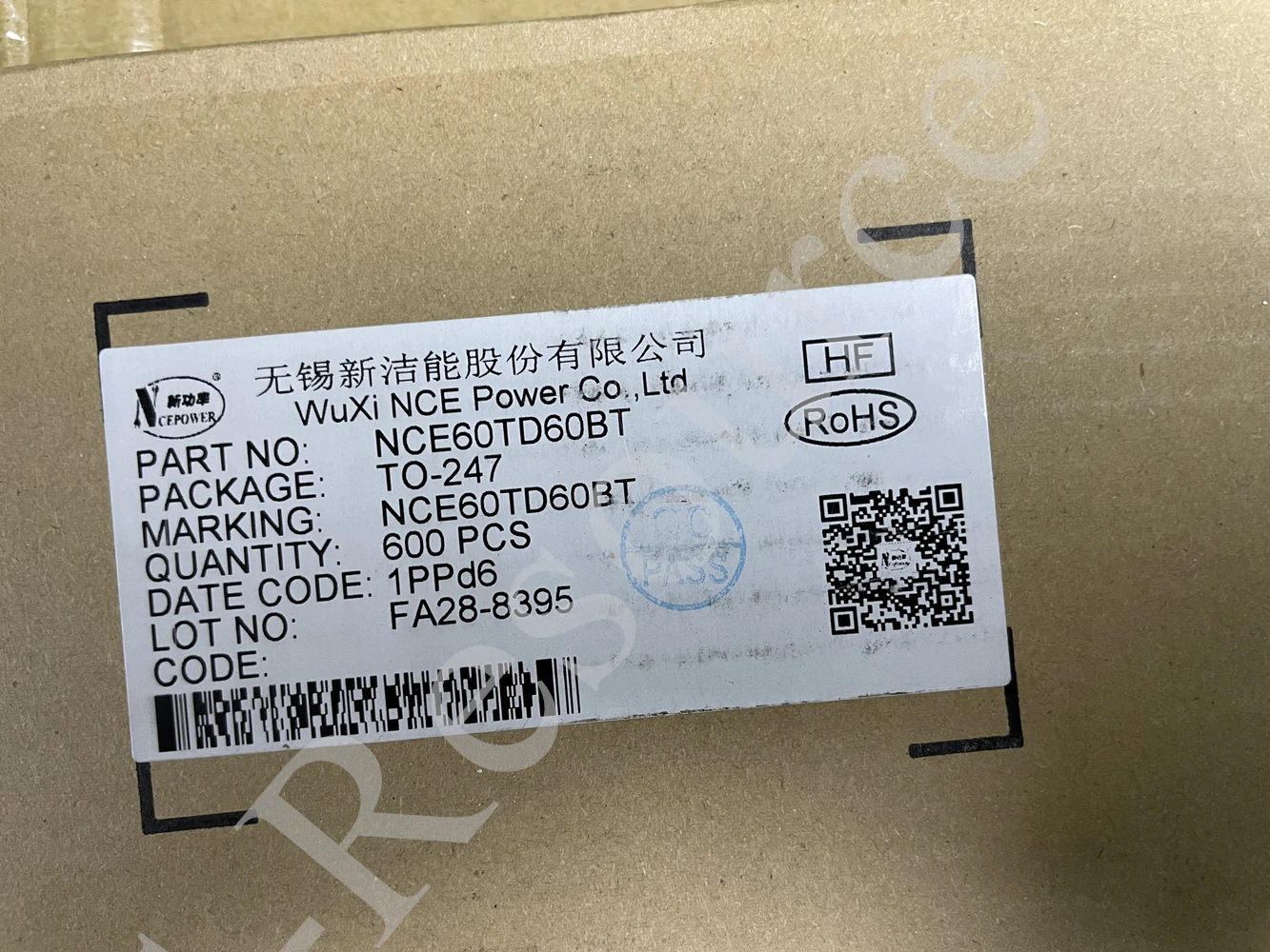(10 шт.) NCE60TD60BT TO-247 600V/60A N-channel MOSFET