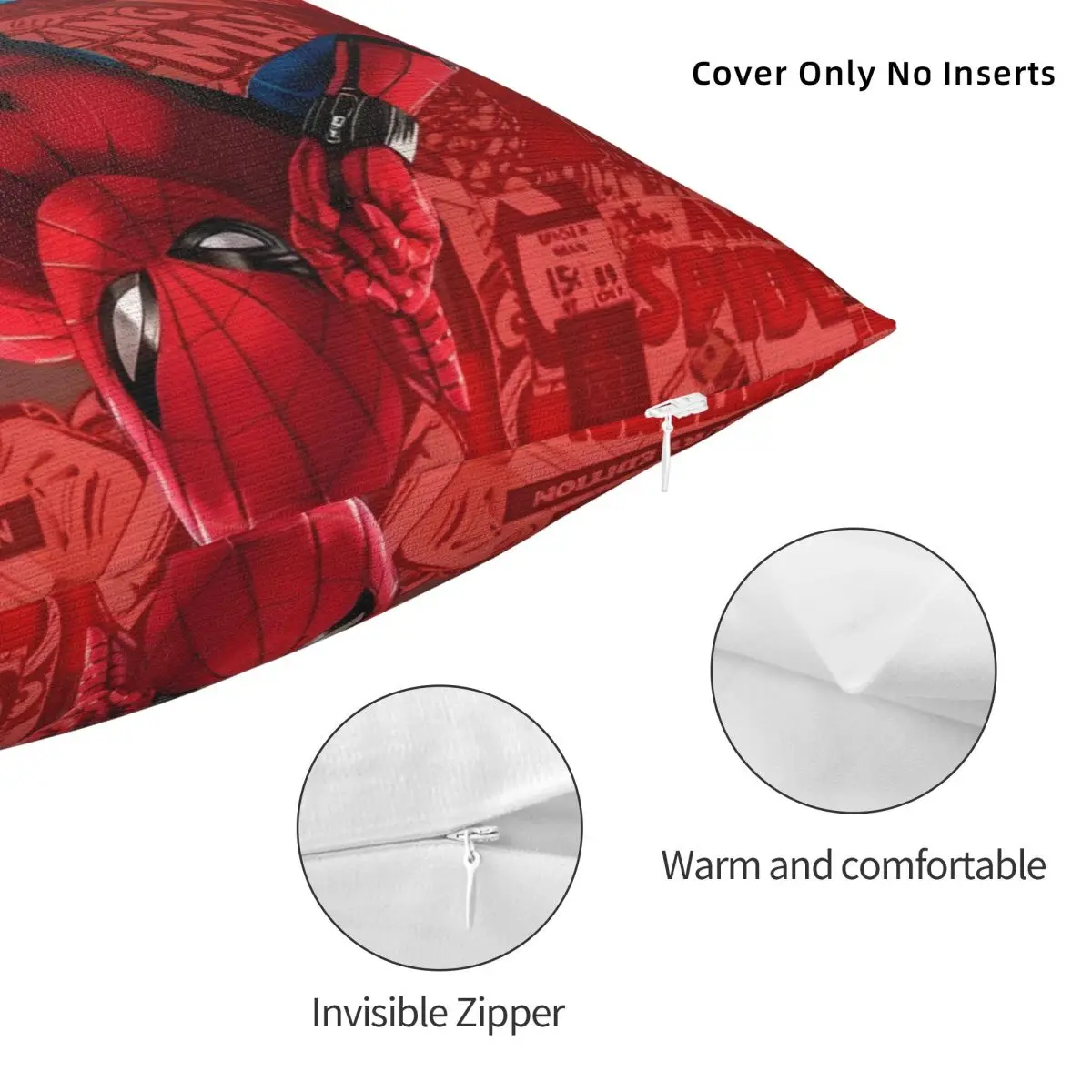 لينة وحلوة سرير الرجل العنكبوت ديكور المخدة الاشياء وسادة تغطي سستة متعددة الحجم #5