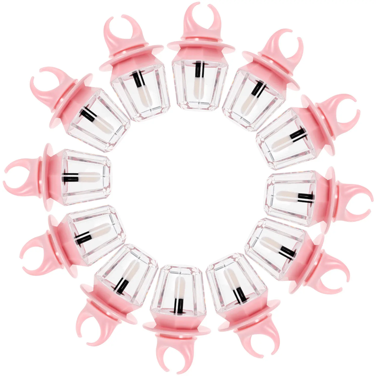 

Набор из 12 пустых тюбиков для блеска для губ, контейнеры для бальзама и крема, портативные, компактные, легкие, пластиковые, в форме кольца, для макияжа