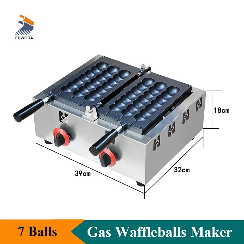 Szaszłyk gazowy Gofrownica 7 kulek 3-strunowa maszyna do robienia gofrów ze stali nierdzewnej Komercyjna lub domowa