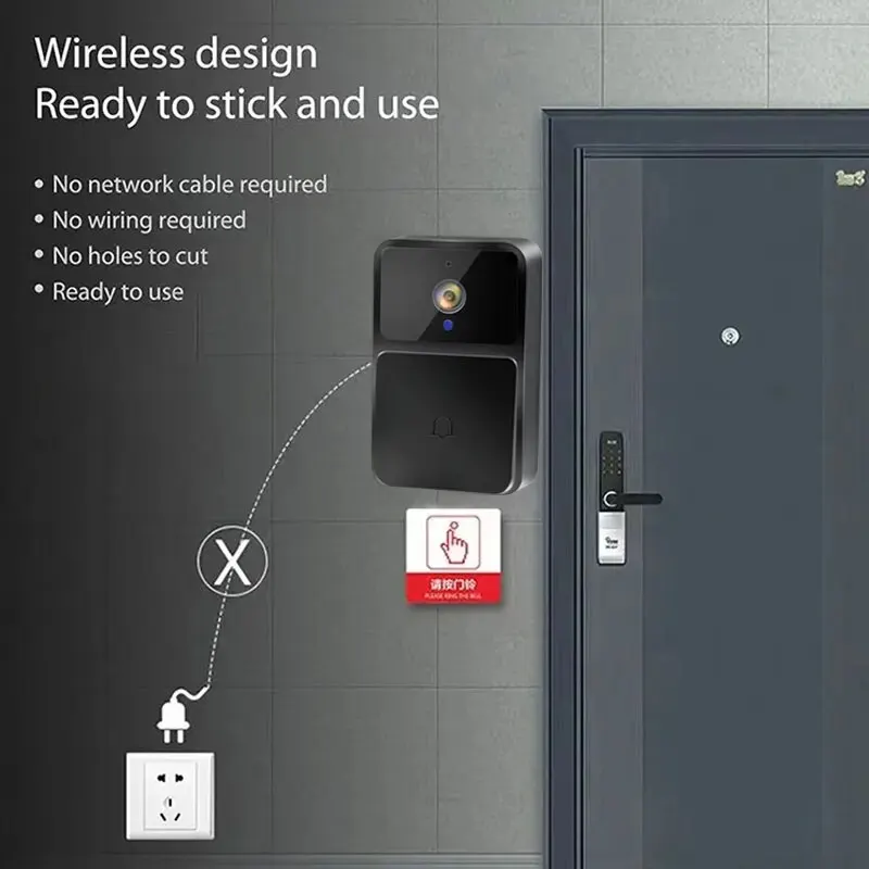 WIFI Video campanello telecamera visione notturna HD Wireless Smart Home Security batteria campanello citofono bidirezionale cambio vocale per la casa