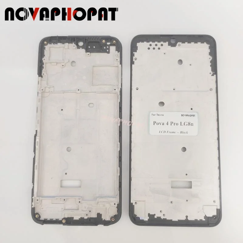 

Novaphopat LCD Frame Front Housing Cover Chassis Bezel For Tecno Pova 4 Pro LG8n Front Case