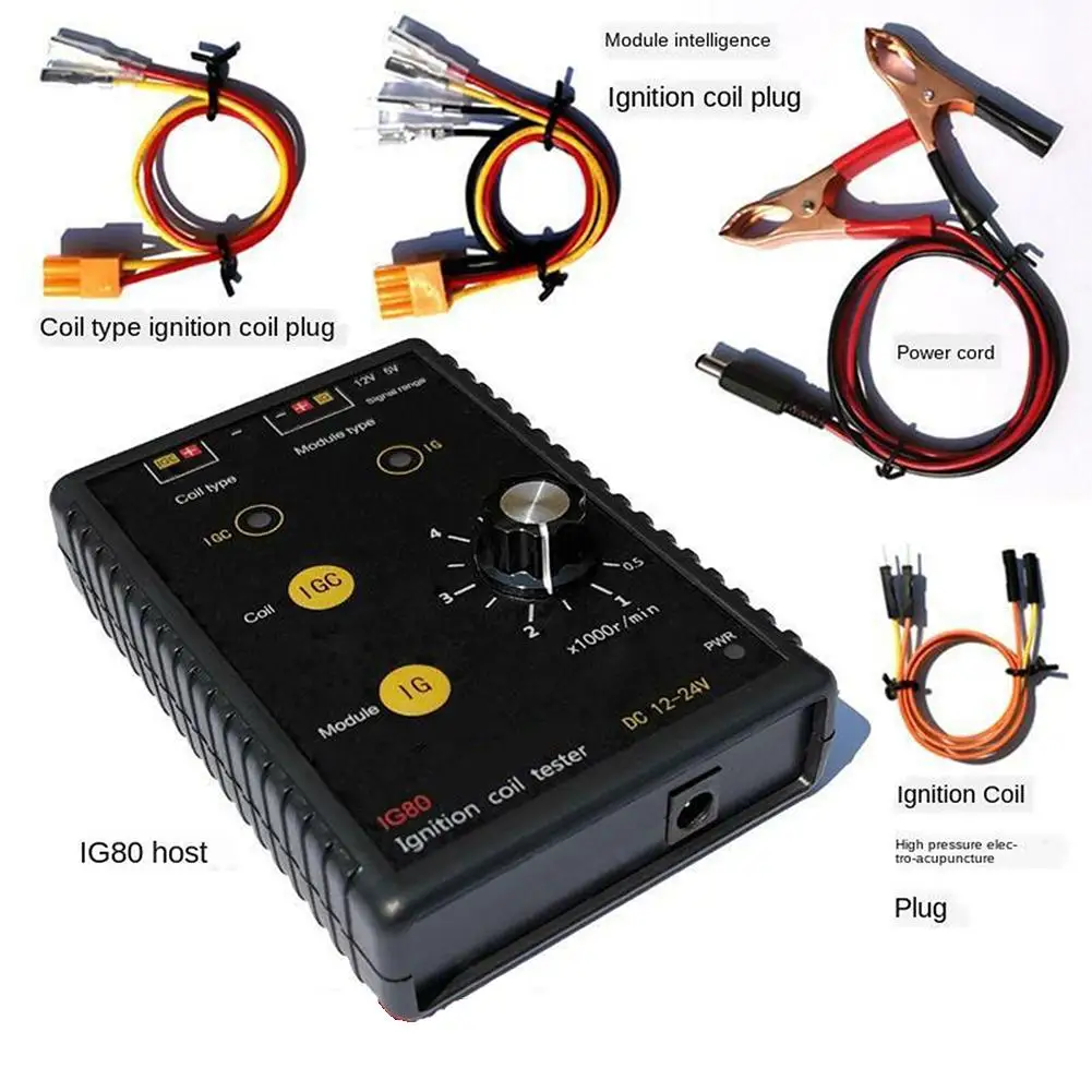 

Car Engine Ignition Coil Tester Natural Gas 24V Gasoline 12V Ignition Coil Detector Vehicle Repair Tools