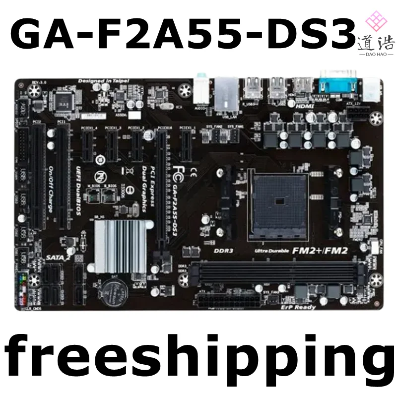 

For GA-F2A55-DS3 Motherboard 64GB DDR3 ATX A55 Mainboard 100% Tested Fully Work