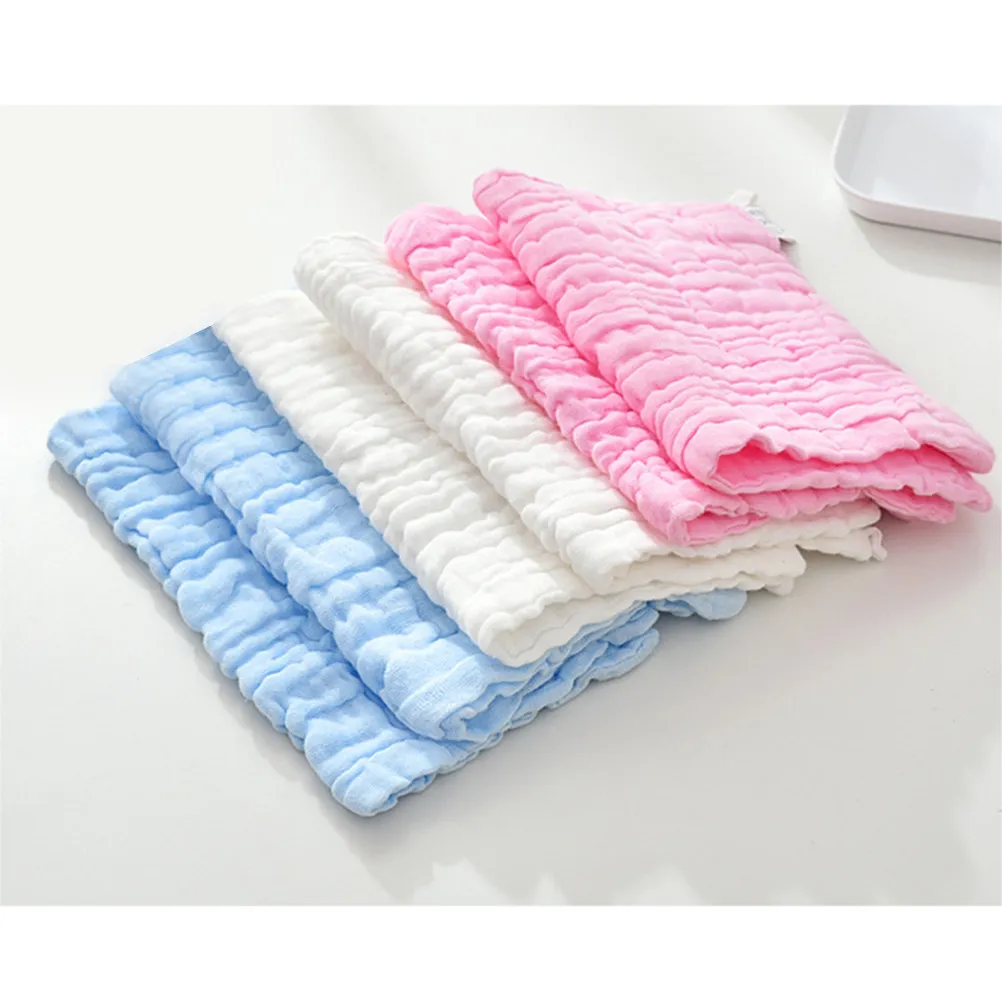 

6Pcs Cotton Gauze Baby Feeding Towel Soft Breathable Nursing Towel Absorbent Facecloth Square Towels for Infant Daily Use