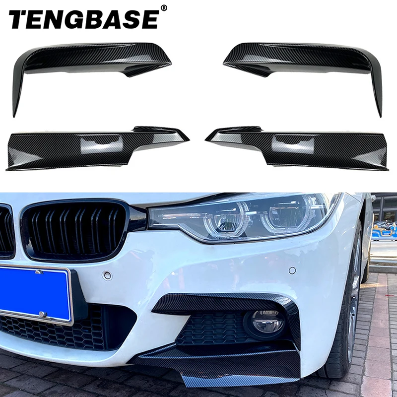 For BMW 3 Series F30 M Pack 320i 325i 2013-2019 Left Right ABS Front Bumper Lip Corner Cover Trim Wind Knife Replacement