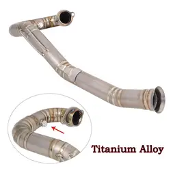 Motorcycle Exhaust Muffler Header Pipe Titanium Alloy Front Link Tube Modified Slip On For Duke 690 Enduro R 690 SMC R 2019-2024