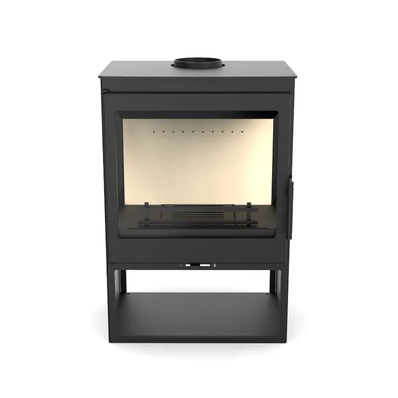 R0903A 9 kW dreiseitiger Holzofen im Glasdesign mit großem Sichtfenster, Holzofen für den Innenbereich zum Heizen