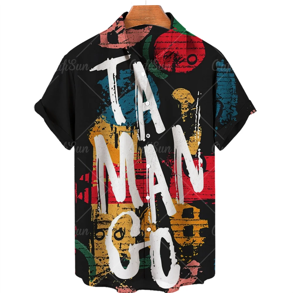 Camisa hawaiana estampada de manga corta para hombre, Tops holgados y transpirables de lujo de gran tamaño, ropa de verano, Camisa Floral Masculina