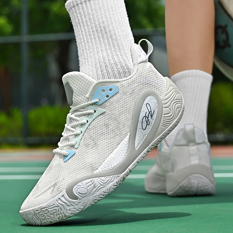 Soft-soled low-top mesh breathable practical sports shoes for men, suitable for students, comfortable basketball shoes