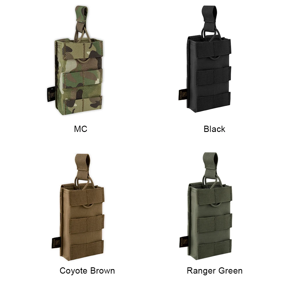 KRYDEX Tactical 556 Mag Pouch Single MOLLE Magazine Carrier Holder Open Top Modular Tool Bags for M4 M14 M16 AR-15 - view 6