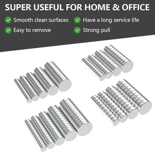 Imagen 2 del producto 4x2 5x2 6x2 6x3 10x2 10x3mm N35 imán de neodimio súper fuerte redondo NdfeB potente imán magnético permanente para refrigerador
