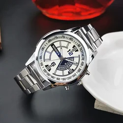 Fashion Sports Mens Watches Luxury Men Stainless Steel Quartz Wrist Watch for Man Business Casual Relogios Masculino Reloj