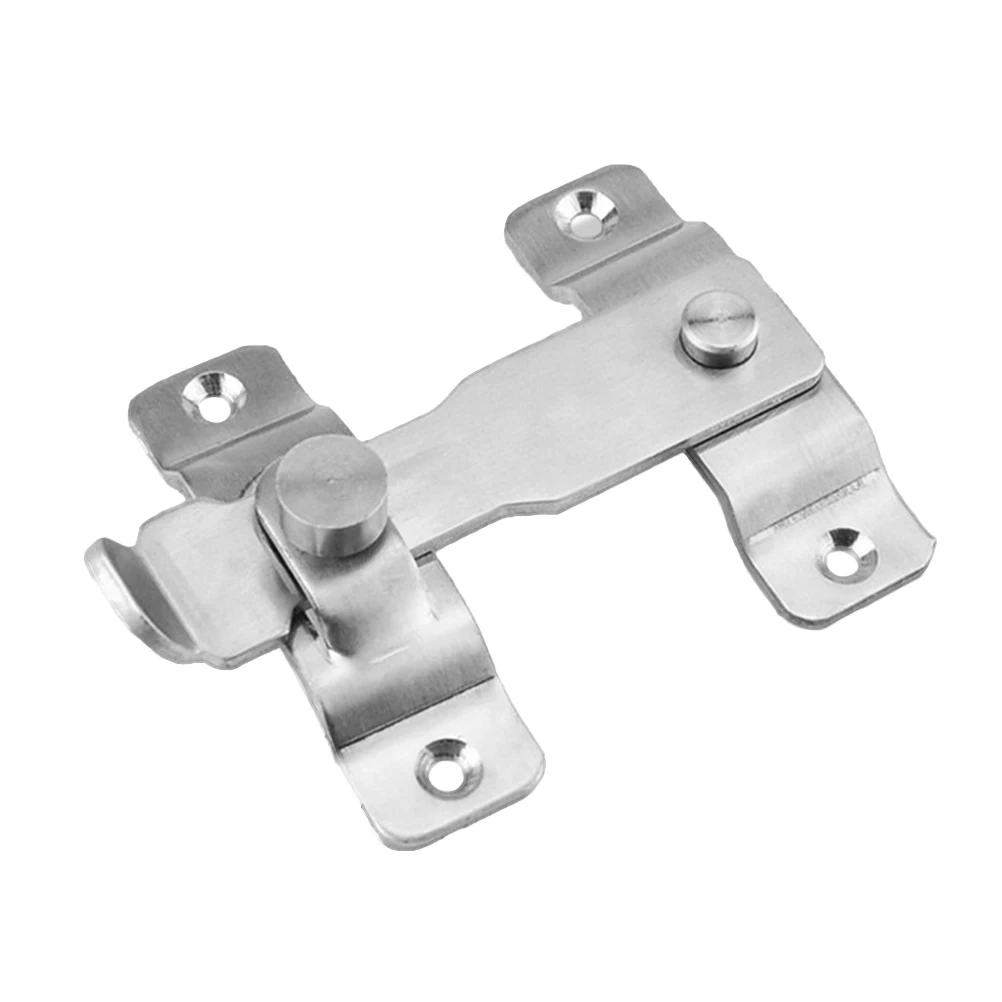 

Stainless Steel Door Latch Gate Latch Security Barrel Bolt Safety Door Lock Silver Durable Sturdy Simple Design Easy Install