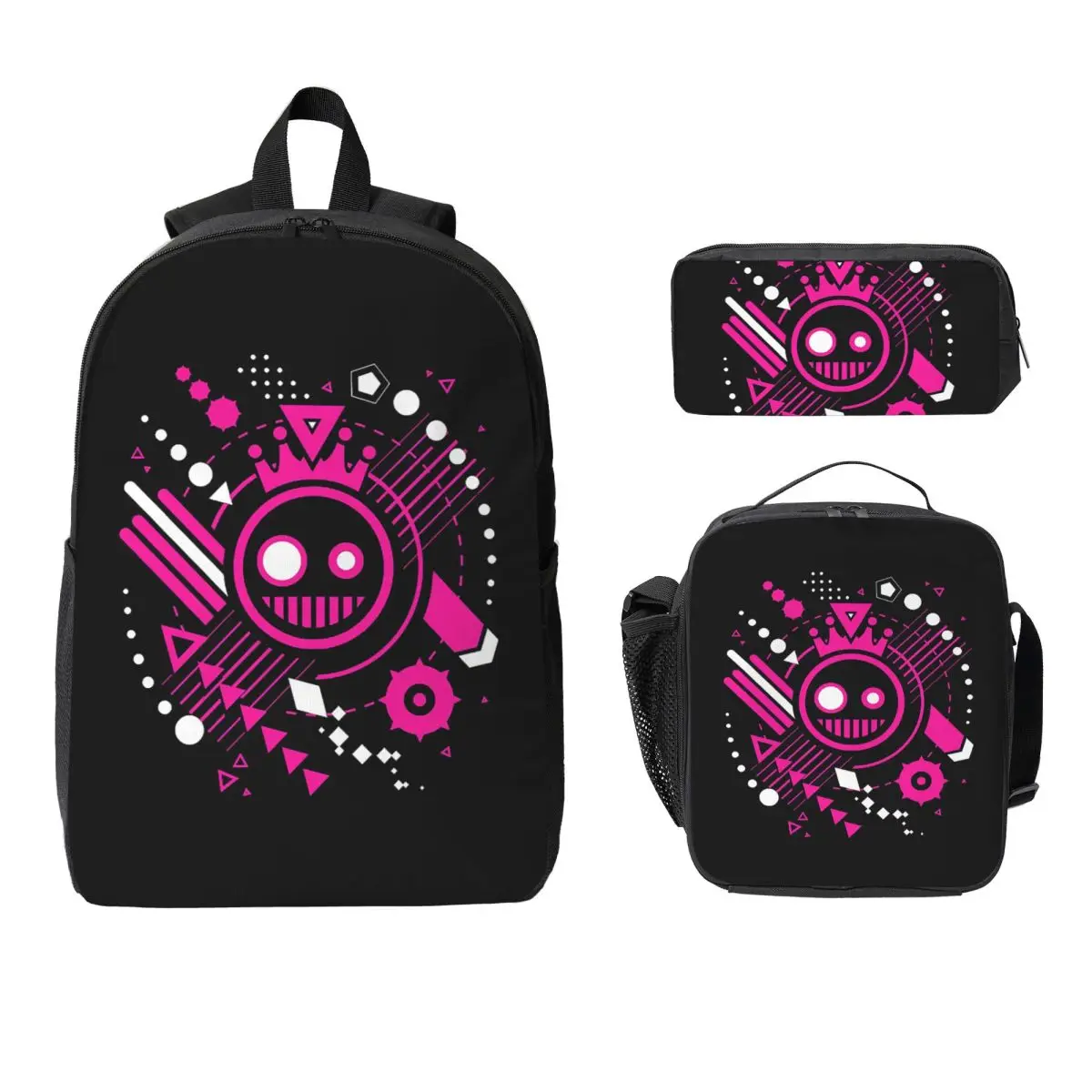 Just Shapes And Beats Blixer Backpack Boys Girls BookBag School Bag Computer Shoulder Bags 3ps Insulated Lunch Bag Pencil Case