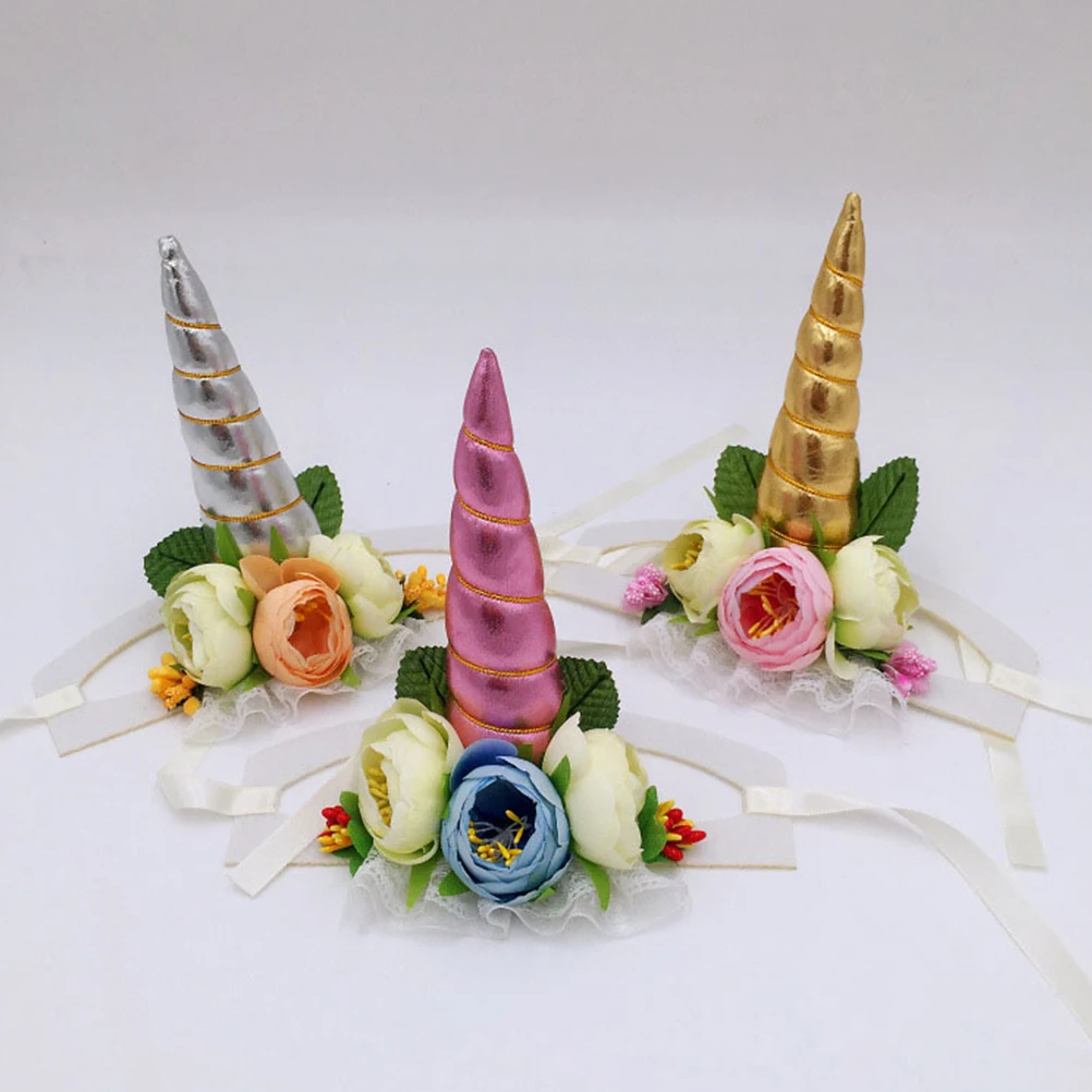 

Puppy Unicorn Hat Party Props for Dogs Dress Accessories Pet Beach Small Headgear Costume Silver Funny Cosplay Costumes