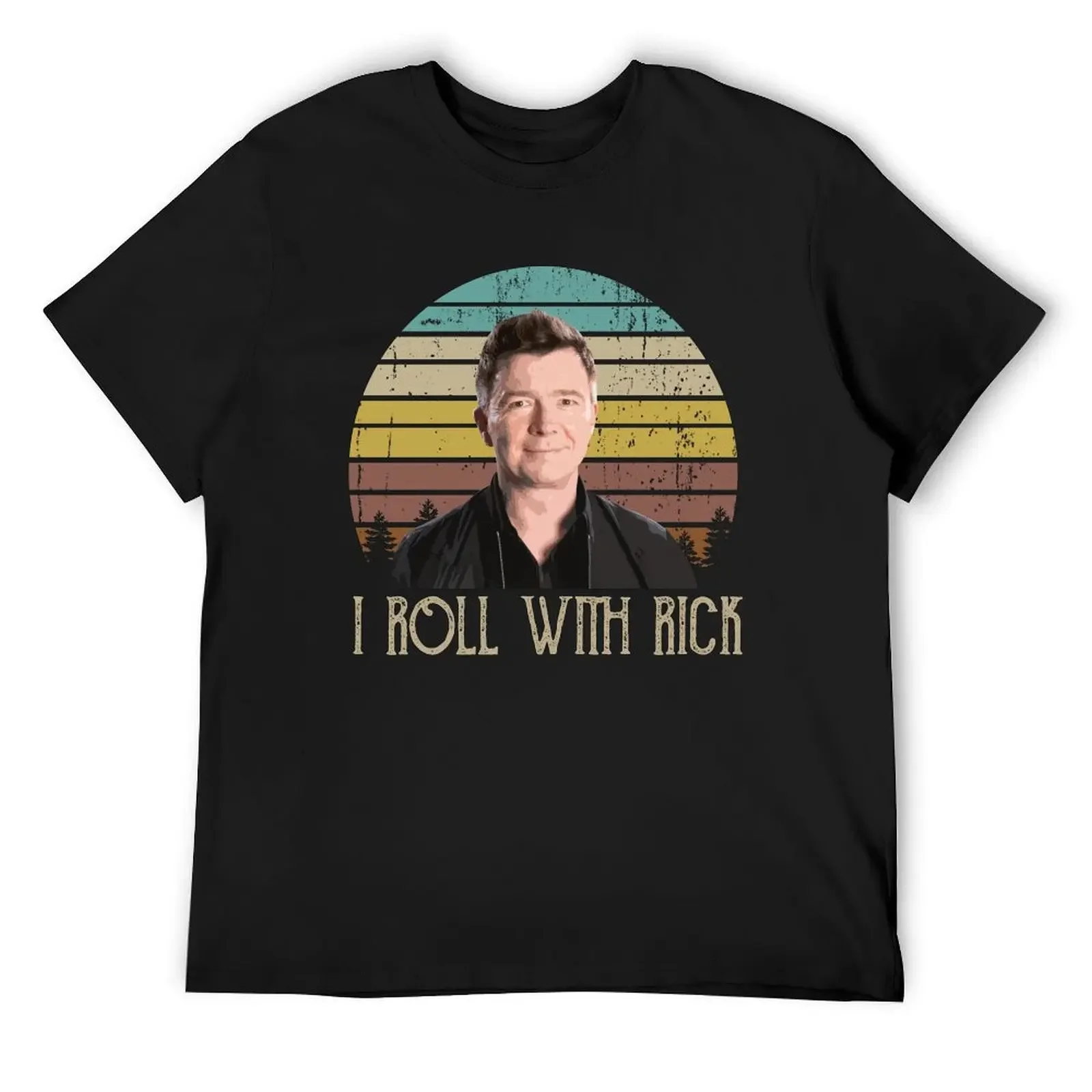 

I Roll With Rick - Grindstone T-Shirt quick-drying vintage anime shirt man clothes funny gifts mens t shirts casual stylish