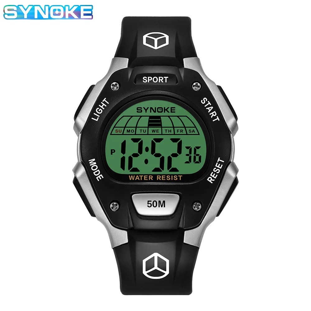 Digital Watch Men Sports LED Screen Large Face Military Watches for Men Waterproof Casual Luminous Stopwatch Alarm Simple Watch