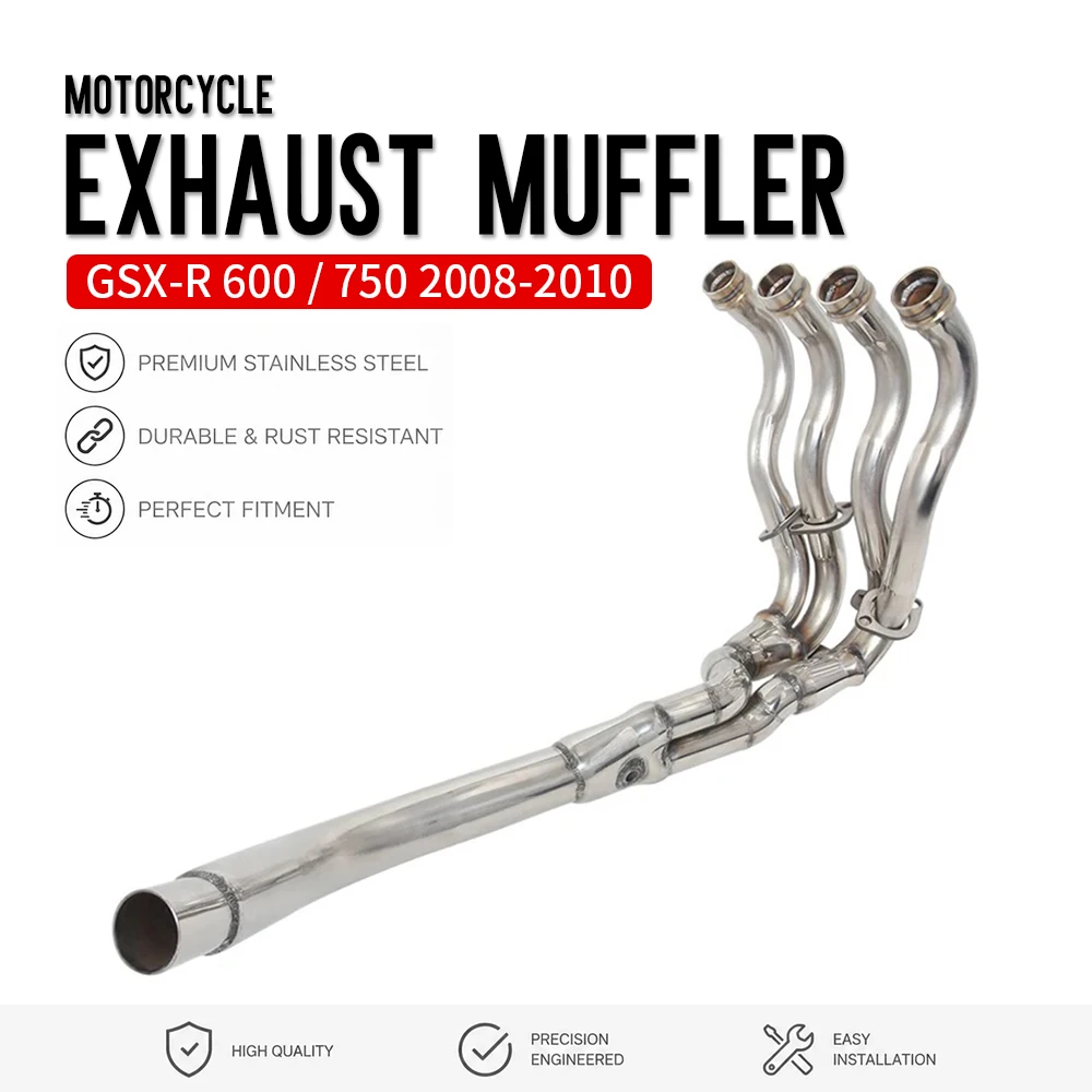 GSXR 750 Motorcycle Exhaust Muffler Middle Link Pipe For SUZUKI GSX-R 600 750 2008-2010 Drum Removal Connect Slip On Connector