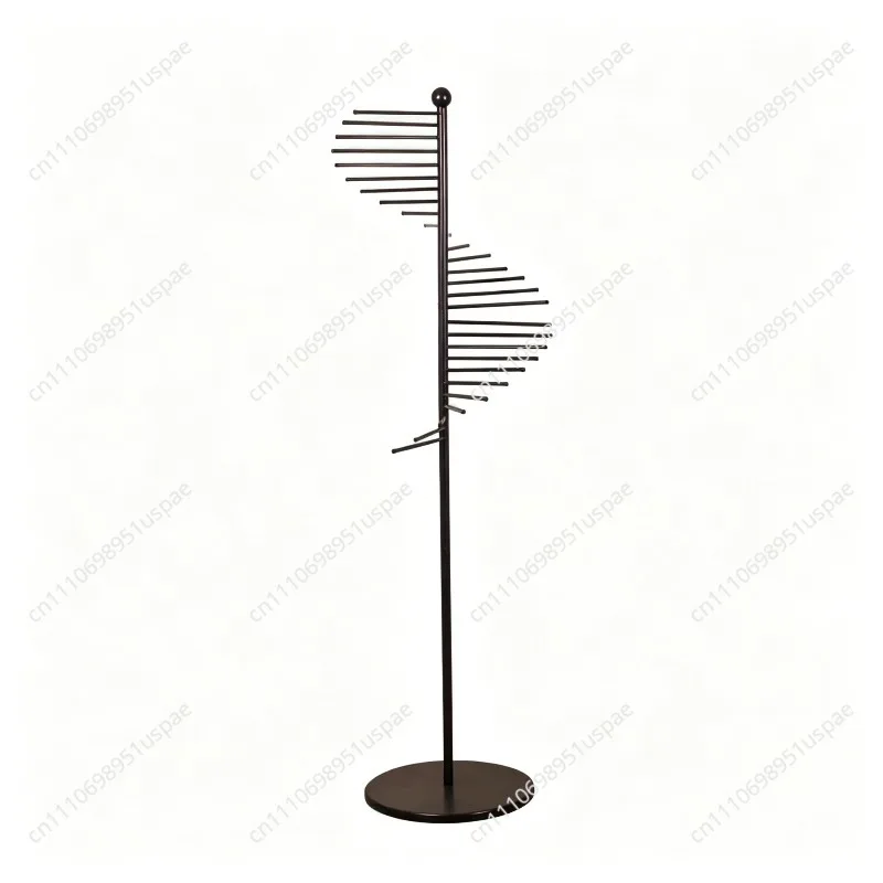 Wrought Iron Floor Scarf Display Rack, Hanging Holder For Scarf Belt Handbag Retail Shop Display Shelf
