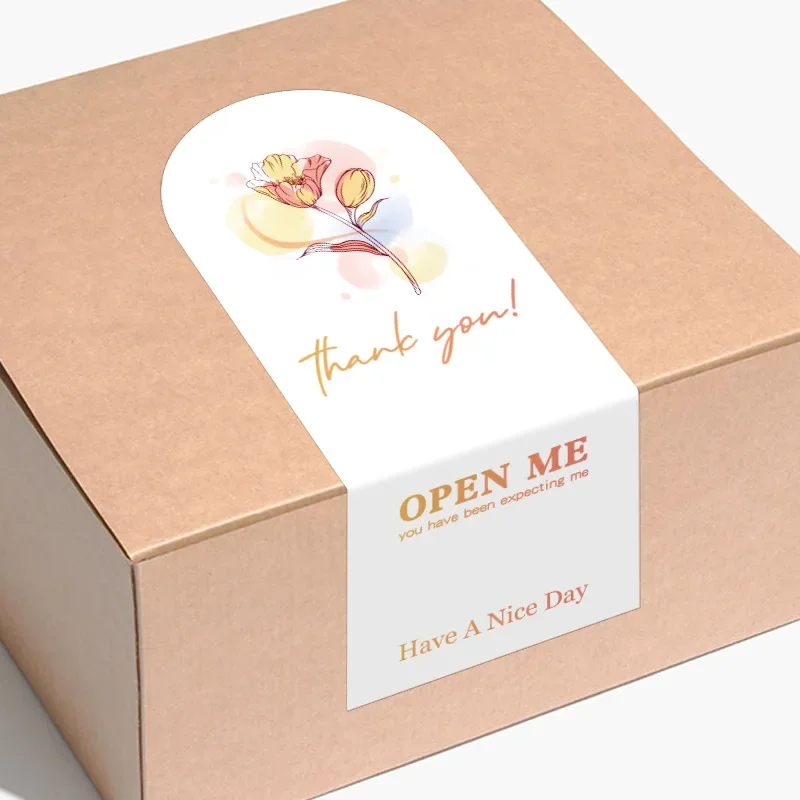 20-50pcs Thank You Small Business Handmade Merchandise Decoration Seal Label Stickers This Packaging " Have A Nice Day " Sticker