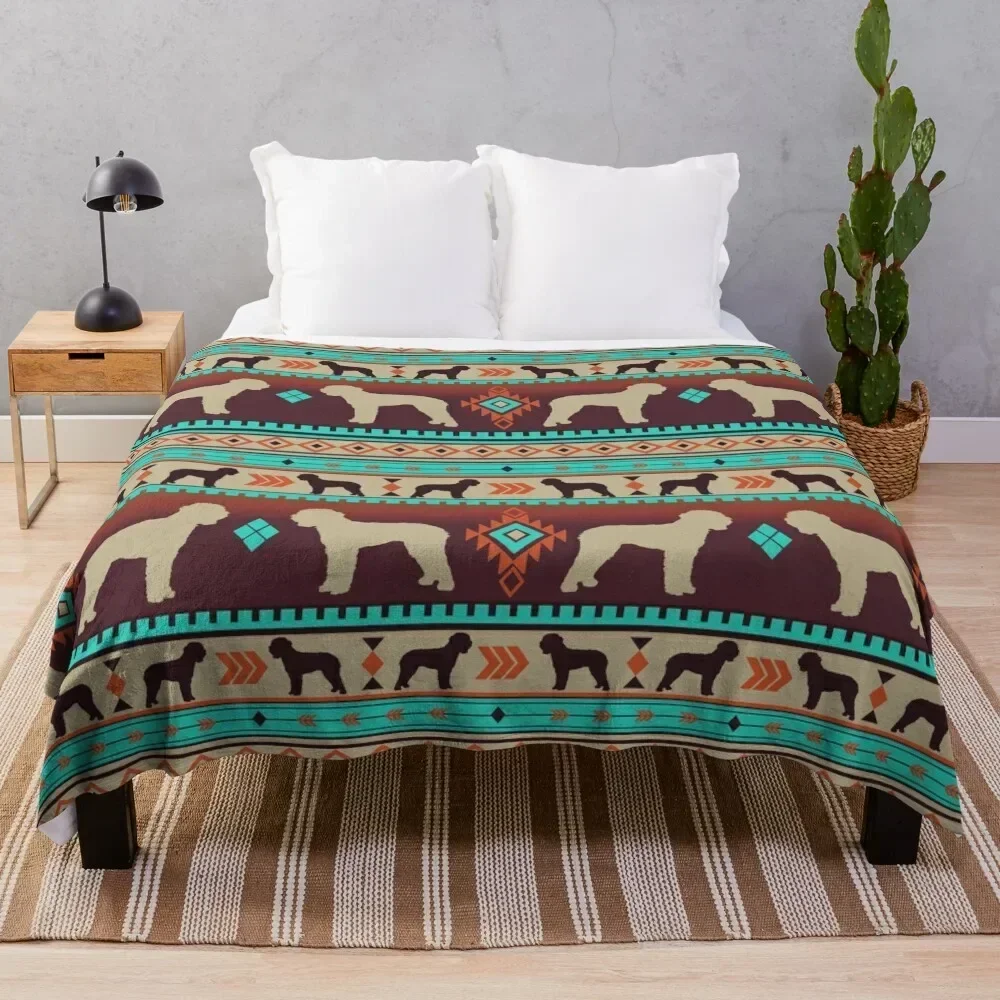 

Boho dogs | Lagotto romagnolo sunset Throw Blanket Tourist Kid'S Blankets Summer christmas decoration Softest Beach Blankets