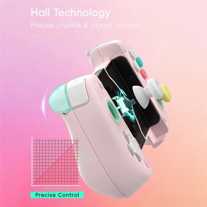 AT82-X3 For Switch/OLED Bluetooth Wireless Controller With Dual Hall Joystick Cooling Fan For PUBG Mobile For Android/IOS PC