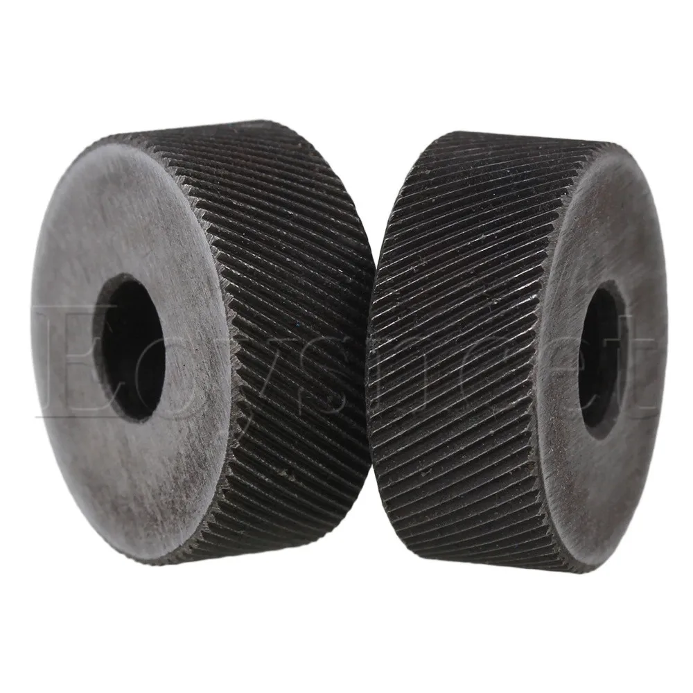 2PCS 19 x 8mm Knurl Wheel Tool Diagonal Coarse Twill Pattern 0.6mm Pitch Roller