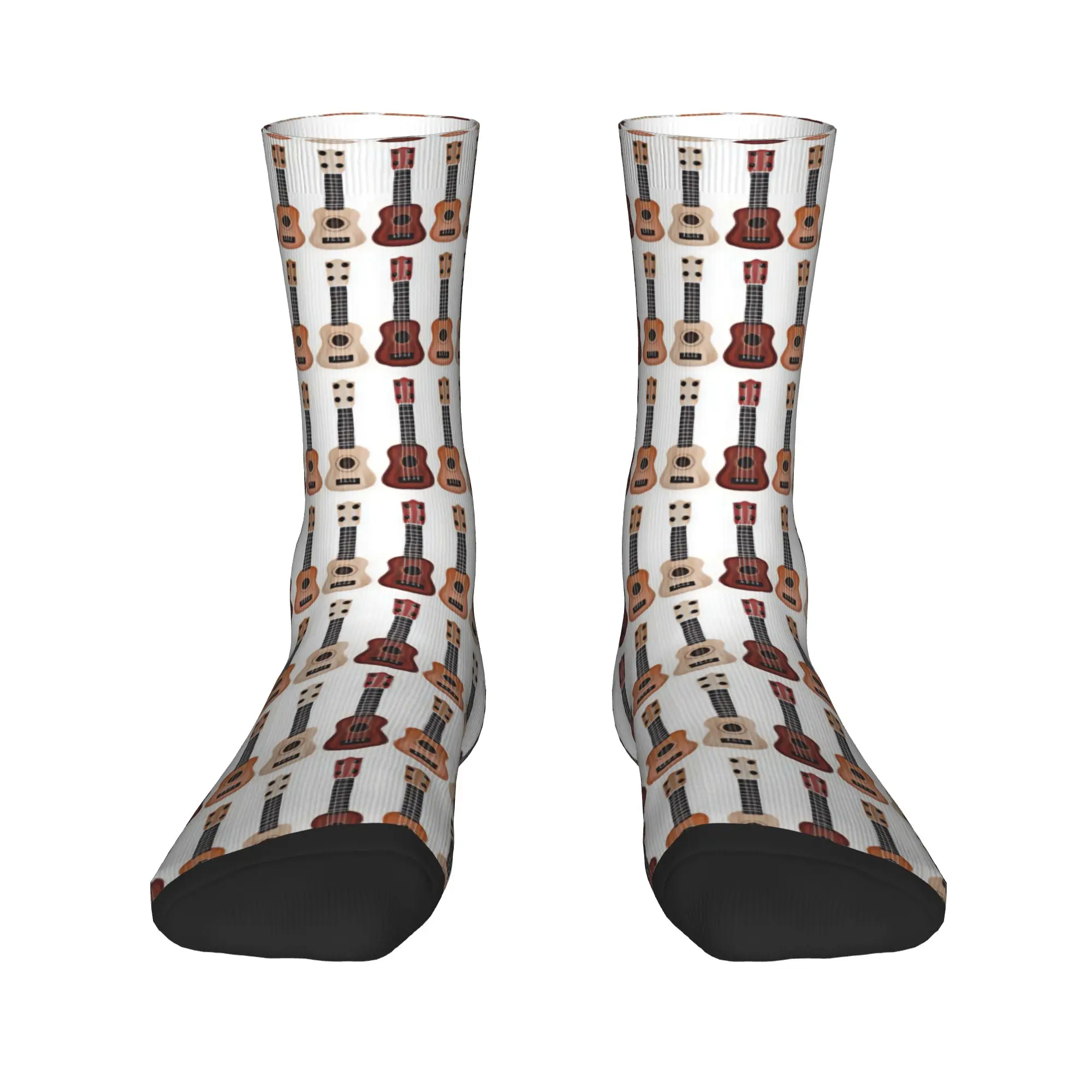 Multiple Wooden Guitar Stockings Men  Socks Warm Soft Korean Socks Winter Running Sports Non Slip Custom Socks Gift