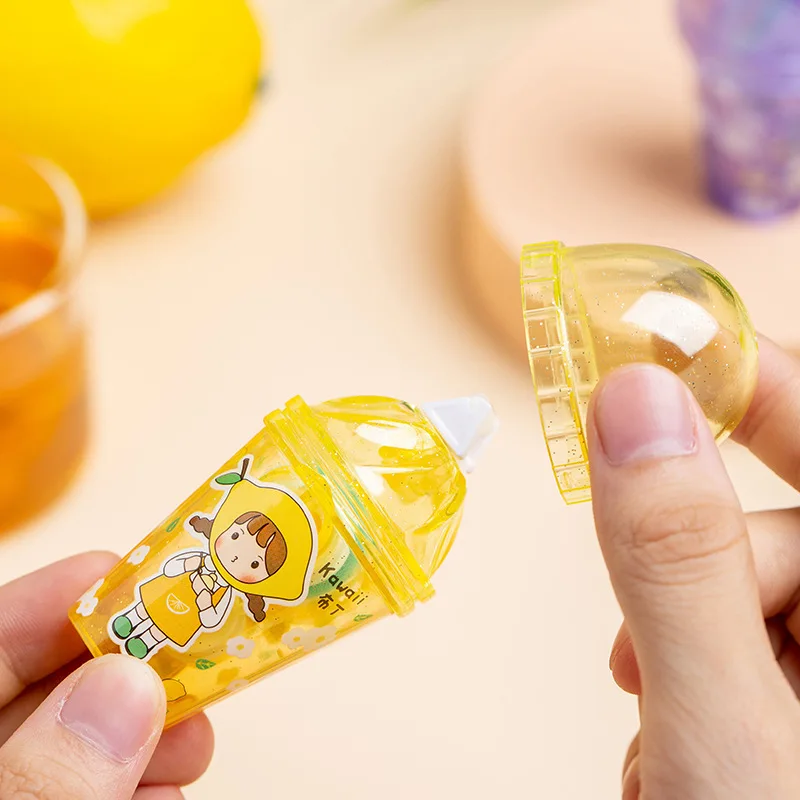 4 PCS Cute Creative Modeling Point Glue Students With Large Capacity Double-sided Adhesive Tape Correction Tape Paper KADJ071