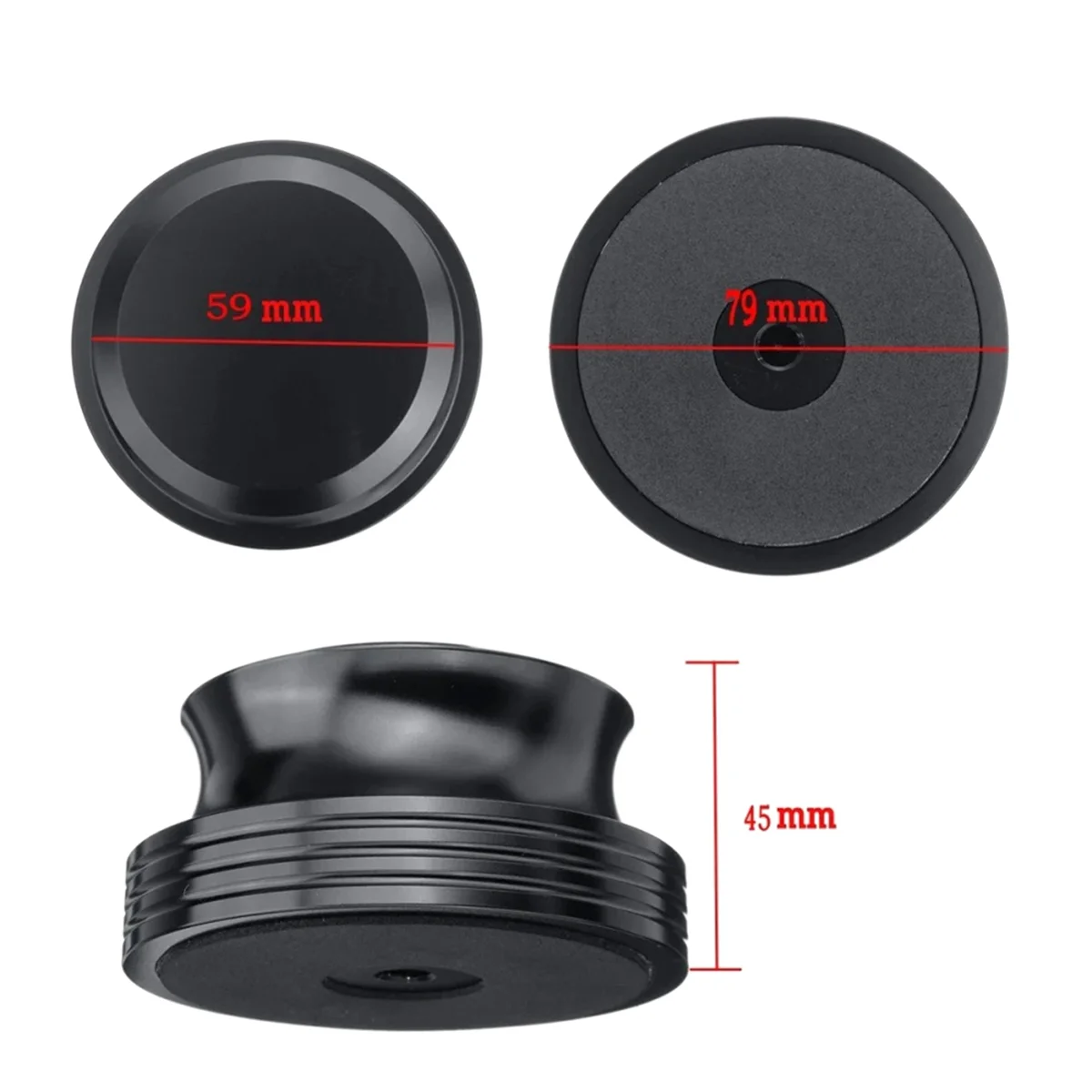 NEW Record Turntables Weight Stabilizer Black Clamp Aluminum Metal Anti-Vibration Improves Sound Quality Player Accessories