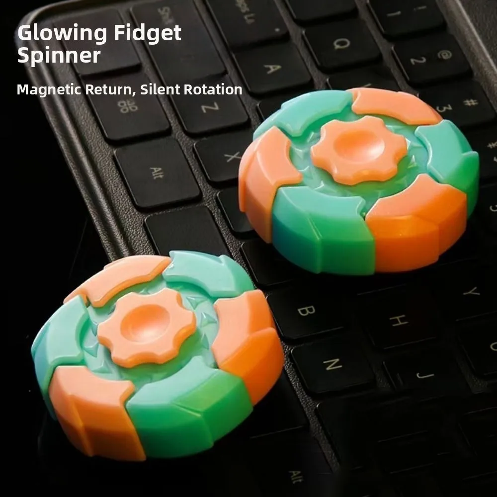 Luminous Luminous Fidget Spinner Silent Bearing Durable Spinning Top Fingertip Sprocket 360° Roatating Gyroscope Children's