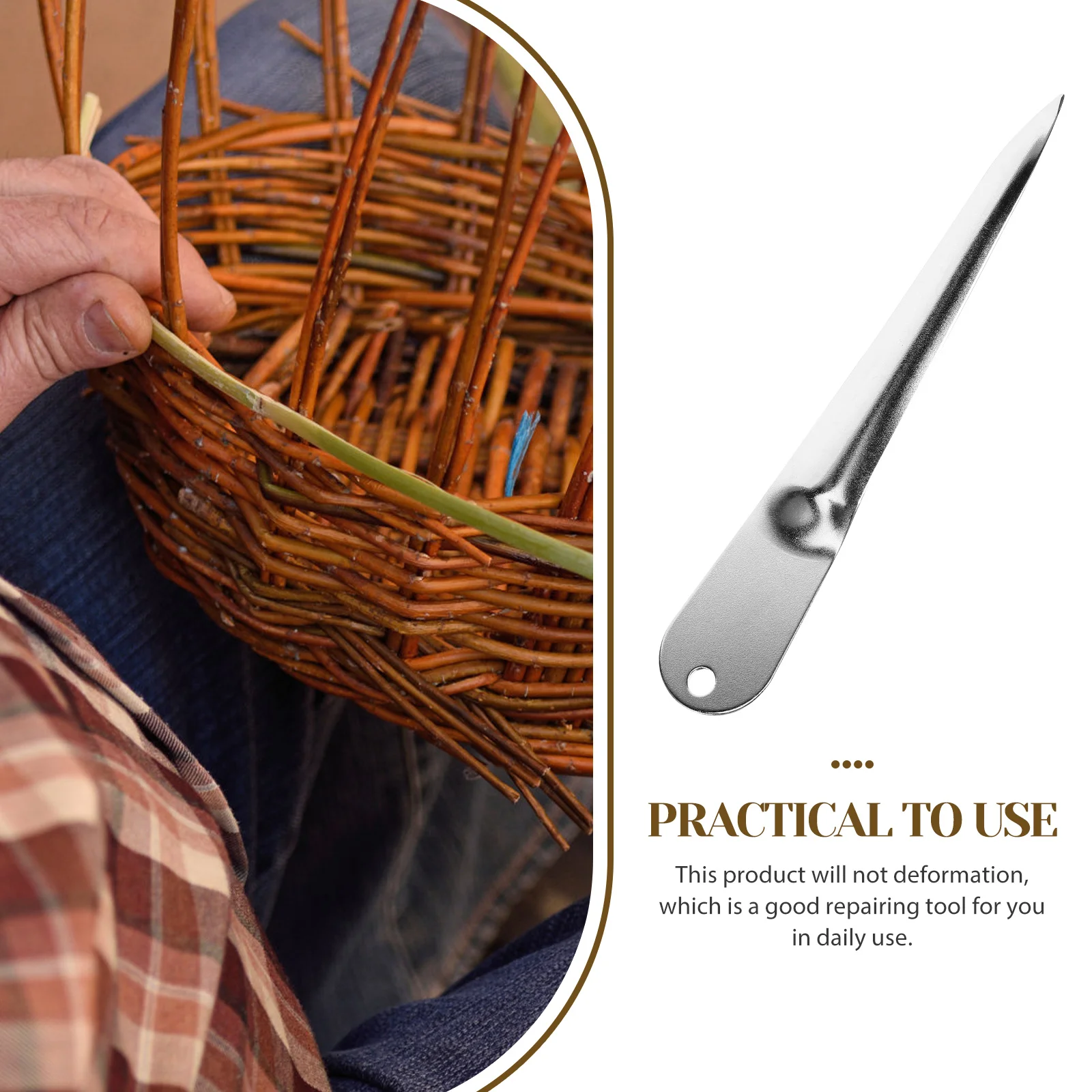 

Prying Stainless Steel Repairing For Wicker Basket Furniture Webbing Repairing Tool For Wicker Repair Kit Garden Tool