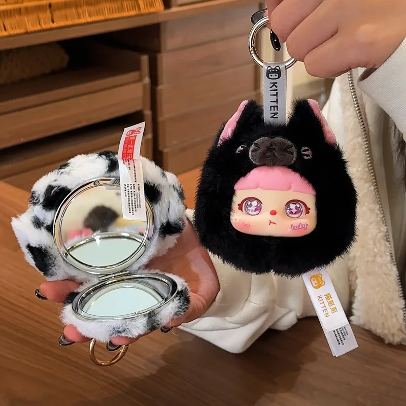 

Kitten Makeup Mirror Series Blind Box Creative Home Makeup Table Decorations Cute Folding Mini Mirror Mystery Box Surprise Gifts