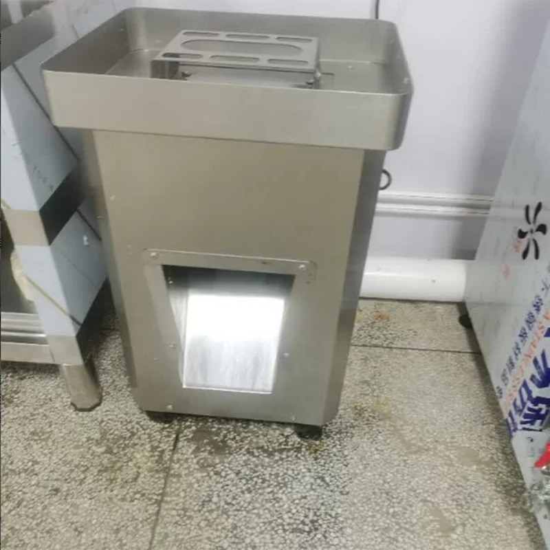 Vertical Commercial Meat Slicer High Power Automatic Operation   Adjustable Thickness